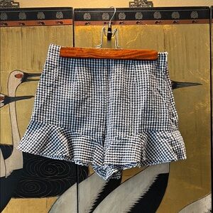 Zara High Waist Shorts with Ruffle Hem
